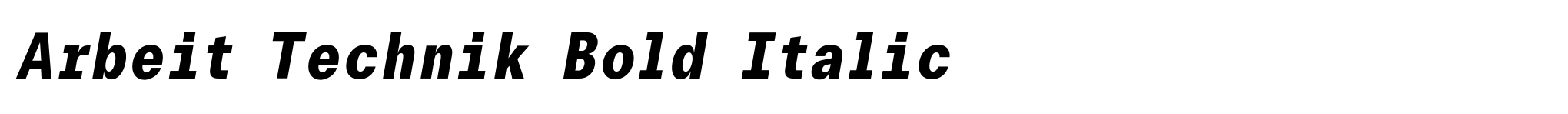 Arbeit Technik Bold Italic image